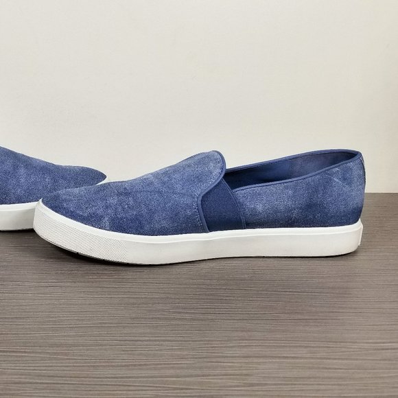 Vince Blair-12 Embossed Suede Slip-on Sneakers, Indigo, Womens Size 9 M / 39 - Picture 5 of 9